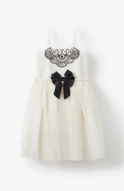 Cotton On Kids Kid's Isabella Dress Up Dress In Dark Vanilla Black Bow