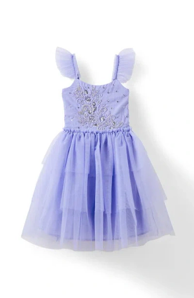 Cotton On Kids Kid's Isabella Dress Up Dress In Dusty Lilac Floral Sparkle