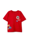 Cotton On Kids Kid's Jonny Short Sleeve Graphic Print Tee In Red