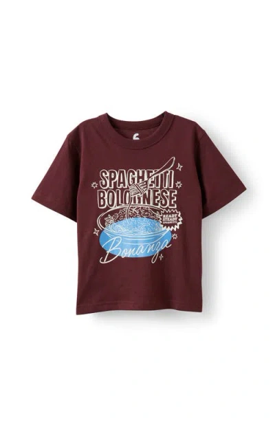 Cotton On Kids Kid's Jonny Short Sleeve Graphic Print Tee In Brown