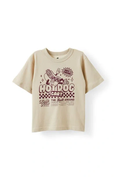 Cotton On Kids Kid's Jonny Short Sleeve Graphic Print Tee In Neutral