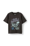 Cotton On Kids Kid's Jonny Short Sleeve Graphic Print Tee In Black