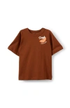 Cotton On Kids Kid's Jonny Short Sleeve Graphic Print Tee In Chesnut Fresh Fruit Club