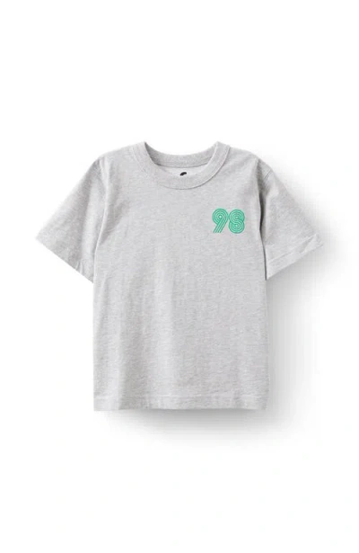 Cotton On Kids Kid's Jonny Short Sleeve Graphic Print Tee In Fog Grey Marle Aths Dept  98