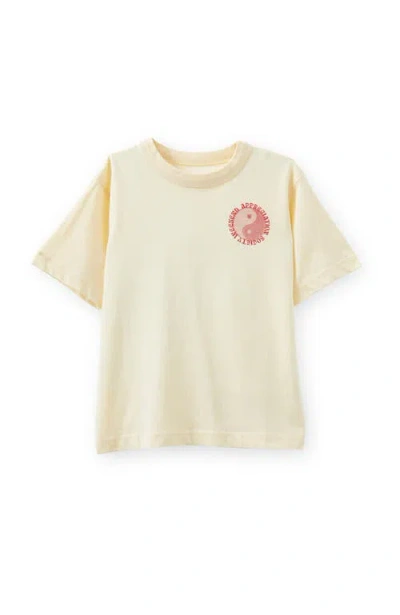 Cotton On Kids Kid's Jonny Short Sleeve Graphic Print Tee In Lemon Squash  Ying Yang