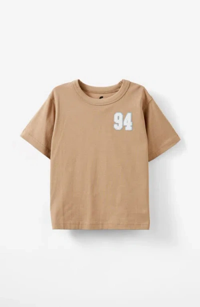 Cotton On Kids Kid's Jonny Short Sleeve Graphic Print Tee In Mocha Sports Academy
