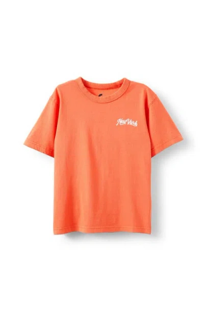 Cotton On Babies'  Kids Kid's Jonny Short Sleeve Graphic Print Tee In Orange