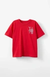 Cotton On Kids Kid's Jonny Short Sleeve Graphic Print Tee In Varsity Red Vacances