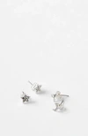 Cotton On Kids Kid's Kids Earring Set In Silver Plated Star Moon