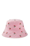 Cotton On Kids Kid's Kids Reversible Bucket Hat In Cherry Embroidery Lemon