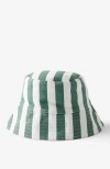 Cotton On Kids Kid's Kids Reversible Bucket Hat In Moss Green Vanilla Block
