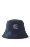 Cotton On Kids Kid's Kids Reversible Bucket Hat In Squid Ink Palm Embroidery