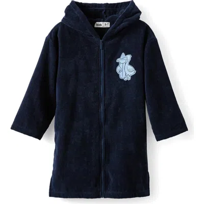 Cotton On Kids Kid's Kids Zip Thru Hooded Towel In Blue