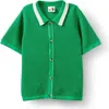 Cotton On Kids Kid's Knitted Short Sleeve Shirt In Green