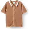 Cotton On Kids Kid's Knitted Short Sleeve Shirt In Brown