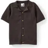Cotton On Kids Kid's Knitted Short Sleeve Shirt In Black