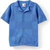 Cotton On Kids Kid's Knitted Short Sleeve Shirt In Blue