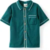 Cotton On Kids Kid's Knitted Short Sleeve Shirt In Green