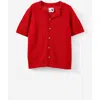 Cotton On Kids Kid's Knitted Short Sleeve Shirt In Varsity Red