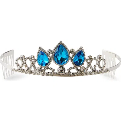 Cotton On Kids Kid's Lexi Luxe Tiara In Silvery Blue Pear Gemmies