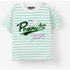Cotton On Babies'  Kids Kid's License Drop Shoulder Short Sleeve Tee In Lcn Pea Snoopy Vanilla Green