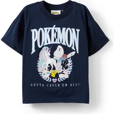 Cotton On Kids Kid's License Drop Shoulder Short Sleeve Tee In Lcn Pok Pokemon Crest Squid