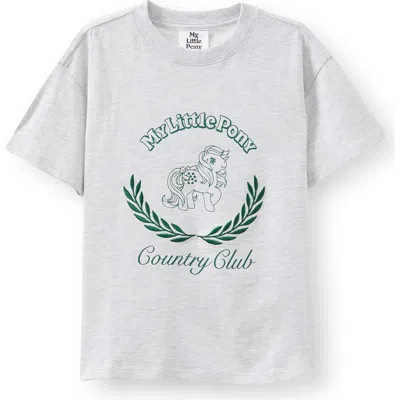Cotton On Kids Kid's License Drop Shoulder Short Sleeve Tee In Mlp Country Club Grey Marle