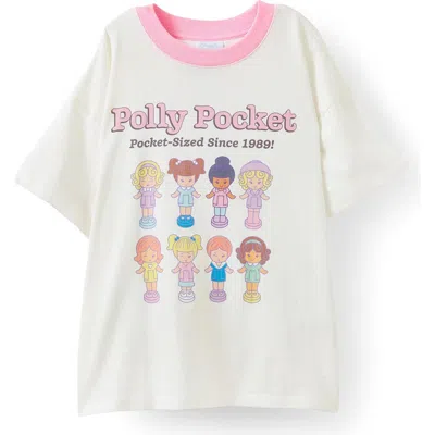 Cotton On Kids Kid's License Drop Shoulder Short Sleeve Tee In Polly Pocket Vanilla