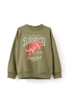 Cotton On Kids Kid's License Sammy Oversize Crew In Brown