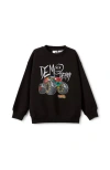 Cotton On Kids Kid's License Sammy Oversize Crew In Black