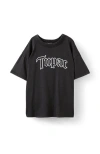 Cotton On Kids Kid's Licensed Drop Shoulder Short Sleeve Tee In Black Wash Tupac Logo