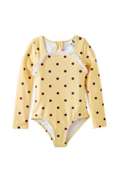 Cotton On Kids Kid's Lulu Long Sleeve One Piece In Yellow