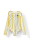 Cotton On Kids Kid's Lydia Low One Piece In Lemon Squash Vanilla Stripe