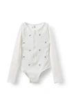 Cotton On Kids Kid's Lydia Low One Piece In Vanilla Crinkle  Embroidered