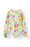 Cotton On Kids Kid's Lydia Low One Piece In Vanilla Tropical Fruit