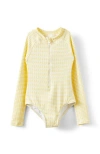 Cotton On Kids Kid's Lydia One Piece In Baby Yellow Gingham
