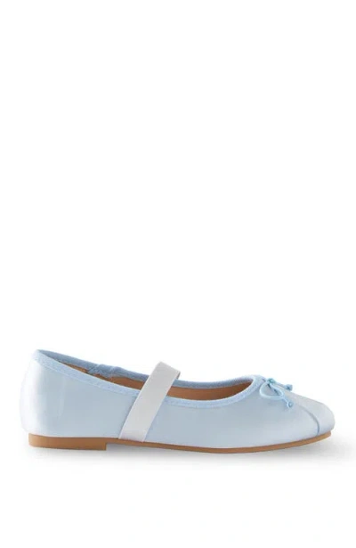 Cotton On Kids Kid's Olivia Ballet Flat In Dawn Blue Satin