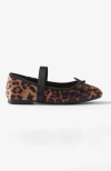 Cotton On Kids Kid's Olivia Ballet Flat In Taupy Brown Leopard