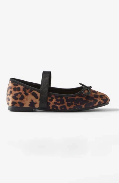 Cotton On Kids Kid's Olivia Ballet Flat In Taupy Brown Leopard