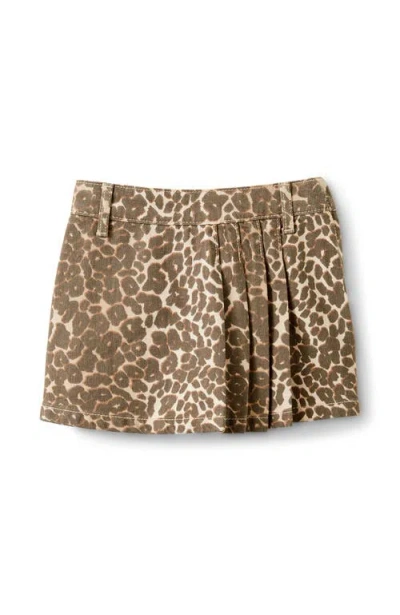 Cotton On Kids Kid's Pleat Front Denim Skort In Brown