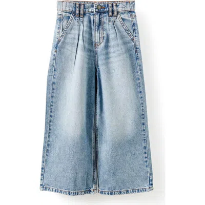 Cotton On Kids Kid's Pleat Front Relaxed Denim Jean In Blue