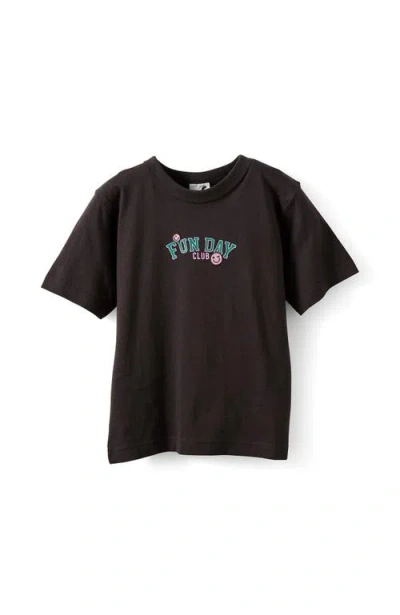 Cotton On Kids Kid's Poppy Oversize Graphic Print Tee In Black