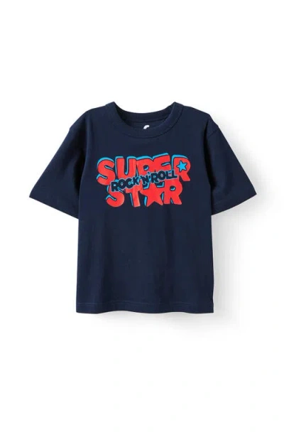 Cotton On Kids Kid's Poppy Oversize Graphic Print Tee In Blue