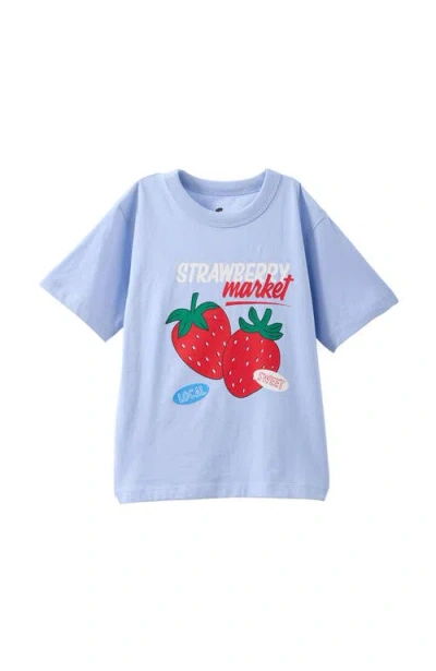 Cotton On Kids Kid's Poppy Oversize Graphic Print Tee In Blue