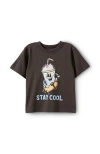 Cotton On Kids Kid's Poppy Oversize Graphic Print Tee In Brown
