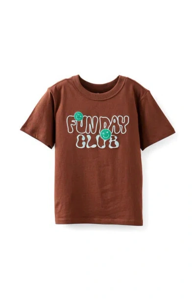 Cotton On Kids Kid's Poppy Oversize Graphic Print Tee In Brown