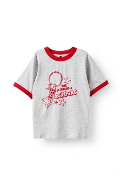 Cotton On Kids Kid's Poppy Oversize Graphic Print Tee In Gray