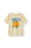 Cotton On Kids Kid's Poppy Oversize Graphic Print Tee In Lemon Squash Porto
