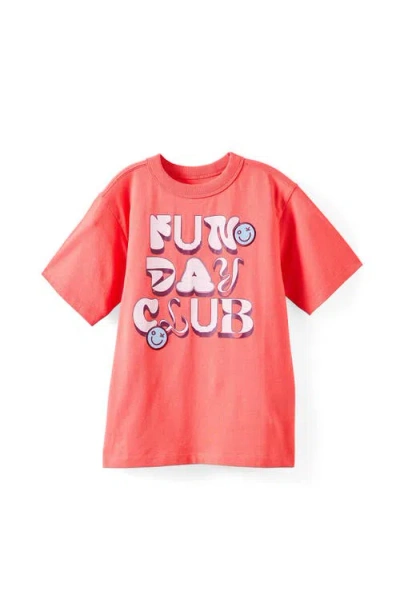 Cotton On Kids Kid's Poppy Oversize Graphic Print Tee In Pink