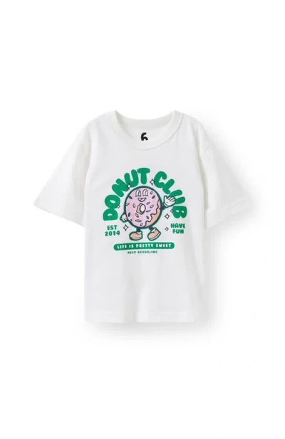 Cotton On Kids Kid's Poppy Oversize Graphic Print Tee In White